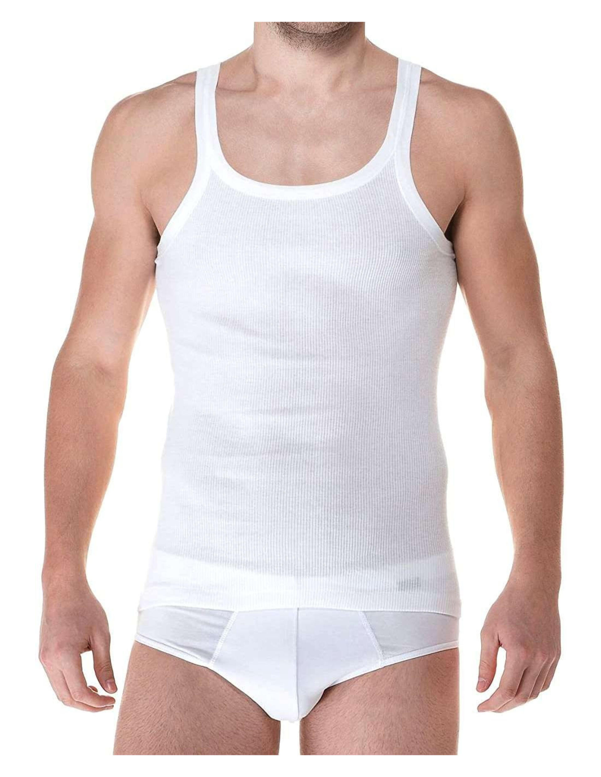 Canotta A COSTINE uomo intima in cotone 100% Canottiera spalla stretta intimo da