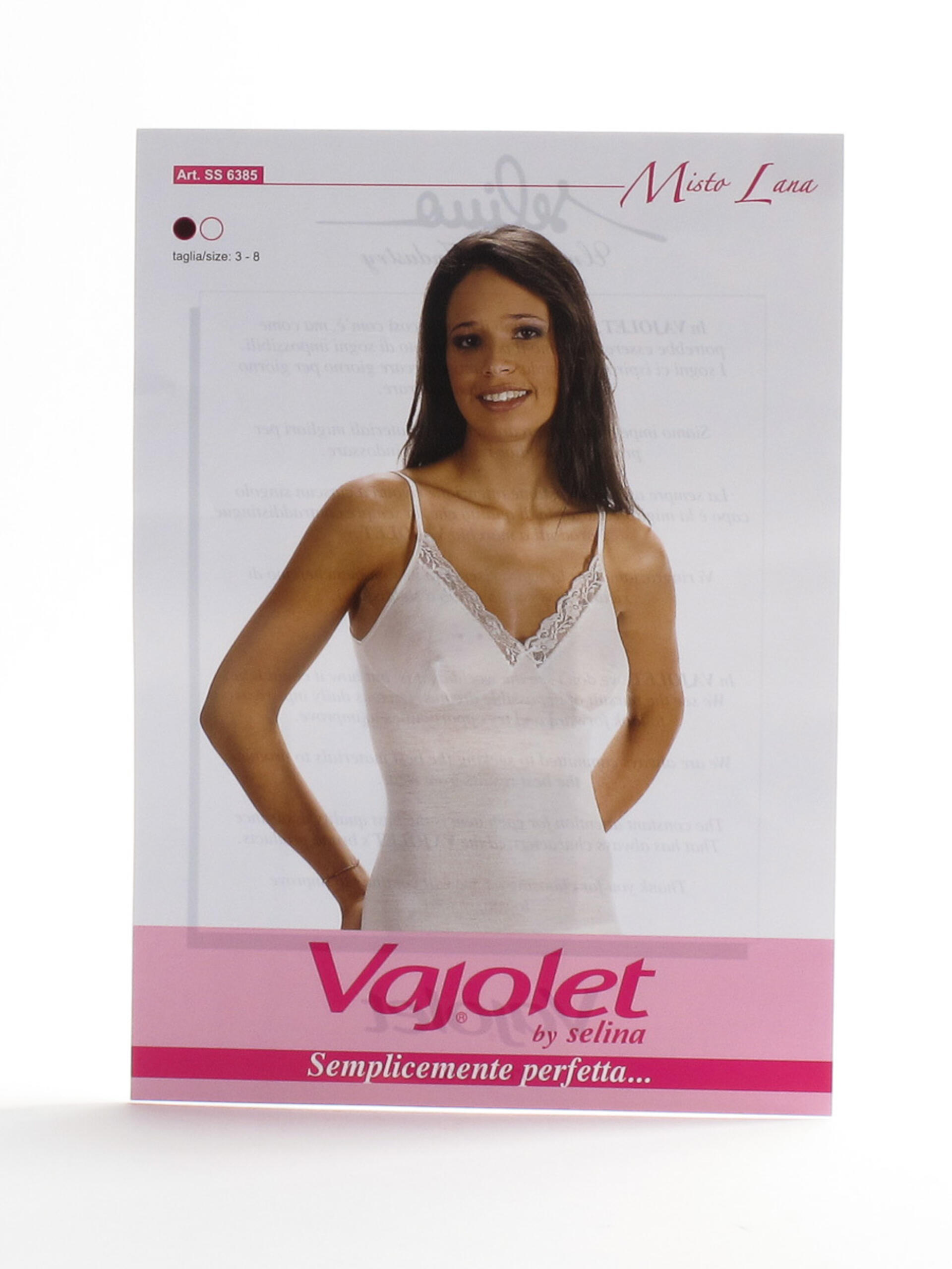 Canotta In Pizzo 100% Cotone Makò - Spalline Strette E Senza Cuciture | Made In Italy Per Donna - Foto 10