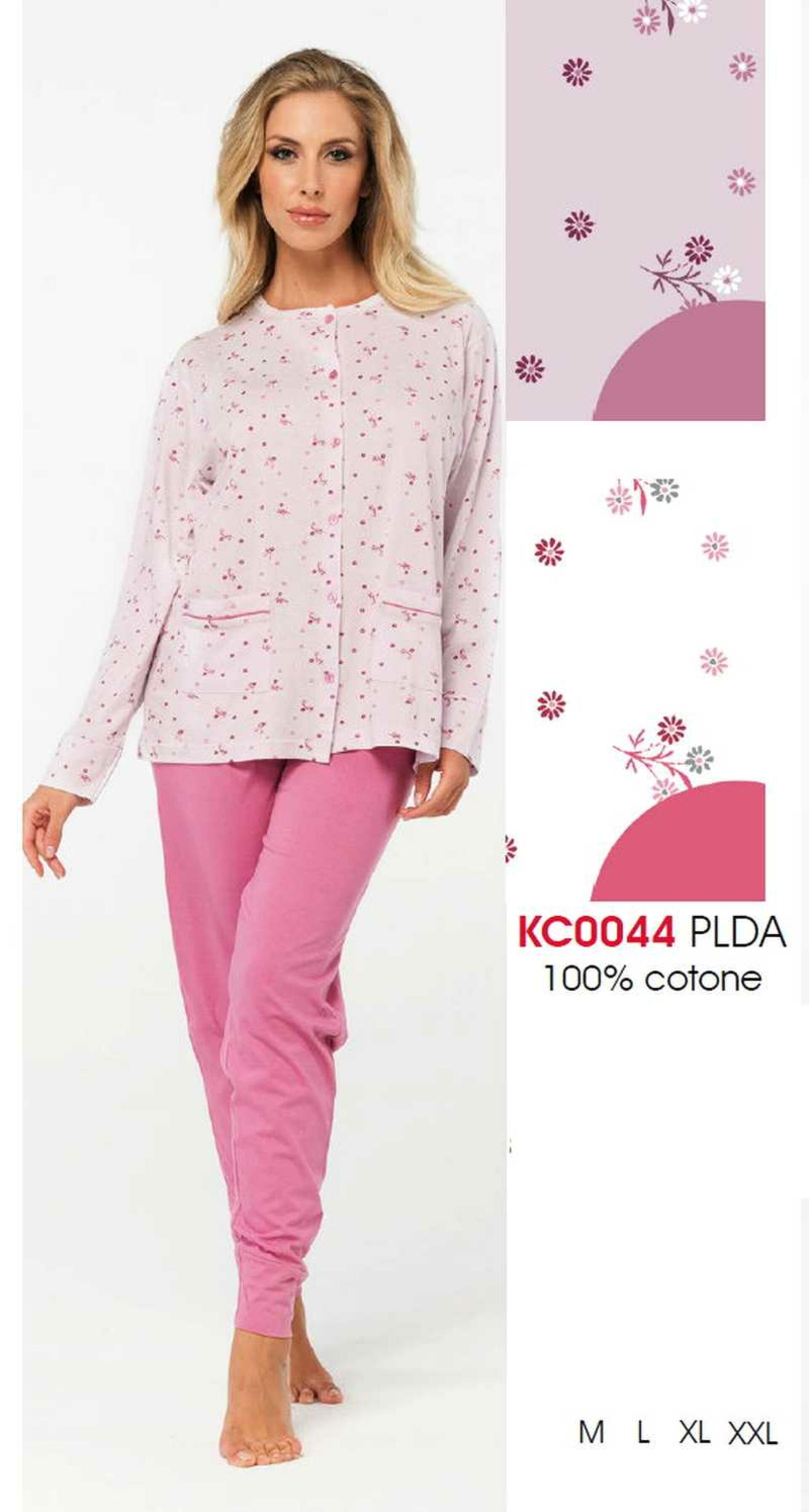 Uniexcosm Pigiama Donna In Cotone Maniche Lunghe – Invernale, Leggero, Con Tasche E Coulisse, Taglie S-3XL, Colori: Nero, Grigio, Blu, Verde, Viola, Rosa, Rosso