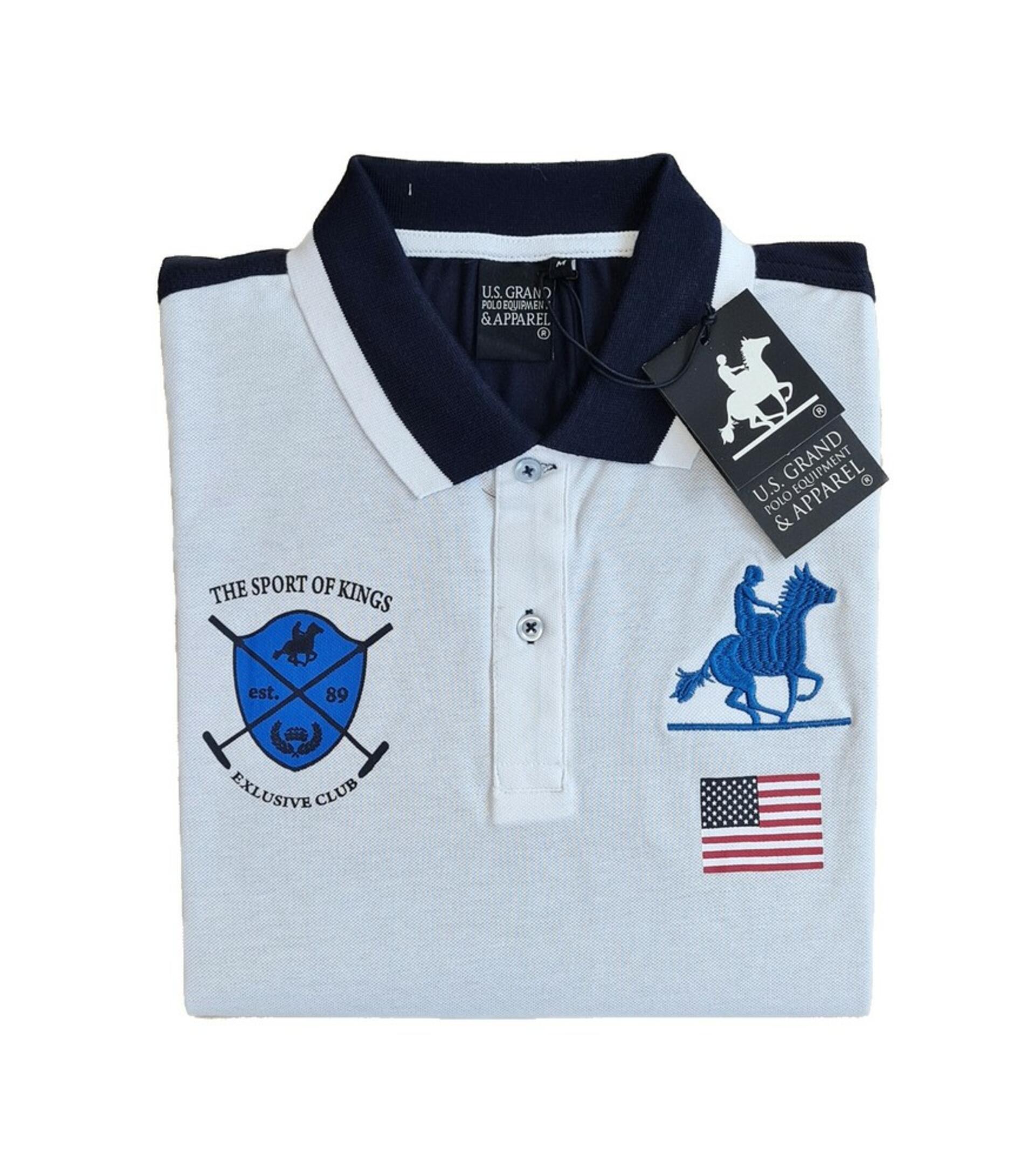 Polo uomo cotone piquet us grand polo usp083 U.S. GRAND POLO EQUIPMENT