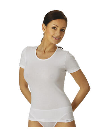 Women's wide shoulder tank top in fleece interlock cotton Leable