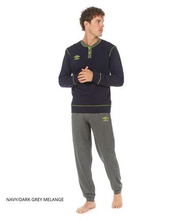Pigiama uomo a manica lunga in jersey di cotone Umbro 10504 - SITE_NAME_SEO