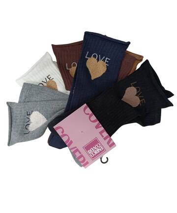 Coveri Chanel 13ASS kurze, lockere Damensocken aus warmer Stretch-Baumwolle - SITE_NAME_SEO
