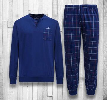 Men's long-sleeved cotton jersey pajamas Navigare 141627 - SITE_NAME_SEO