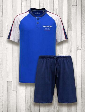 Short men's pajamas in cotton jersey Navigare 141642 - SITE_NAME_SEO