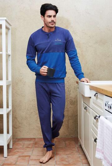 Men's pajamas in warm cotton jersey Navigare 141713 - SITE_NAME_SEO