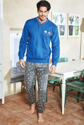 Men's pajamas in warm cotton jersey Navigare 141751 - SITE_NAME_SEO