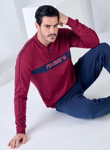 Pigiama uomo in jersey di cotone caldo Navigare 141907 - SITE_NAME_SEO