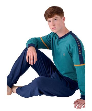 Pigiama ragazzo lungo in jersey di cotone Navigare Junior 141960J - SITE_NAME_SEO