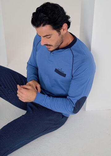 Pigiama uomo in jersey di cotone a manica lunga Navigare 141969 - SITE_NAME_SEO