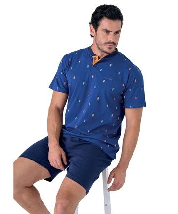 Pigiama uomo a manica corta in cotone Navigare 142006 - SITE_NAME_SEO