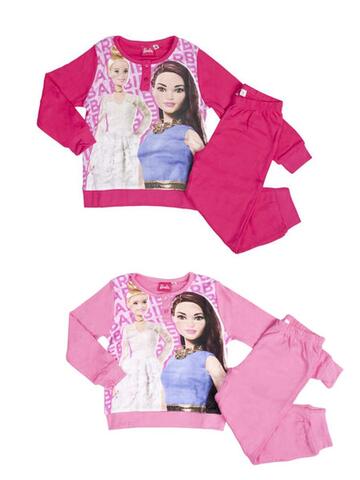 Barbie BAR1510 Warm Cotton Jersey Girls Pajamas - SITE_NAME_SEO