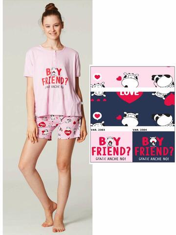 Crazy Farm cotton short sleeve woman pajamas 15691 - SITE_NAME_SEO
