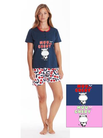 Crazy Farm 15822 cotton jersey short women's pajamas - SITE_NAME_SEO