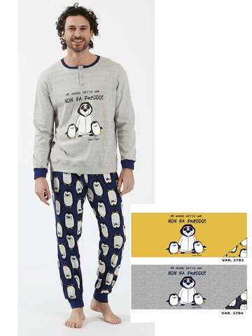Crazy Farm men's warm cotton jersey pajamas 15896 - SITE_NAME_SEO