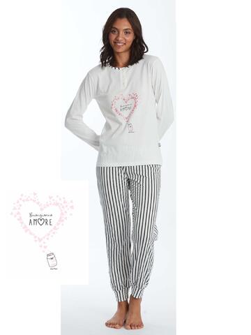 Crazy Farm 15917 women's long-sleeved cotton jersey pajamas - SITE_NAME_SEO