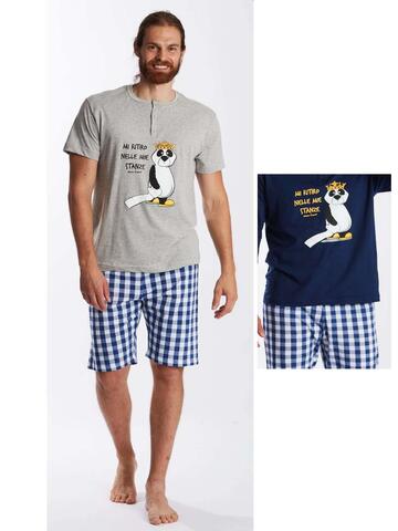 Crazy Farm 15955 men's short cotton jersey pajamas - SITE_NAME_SEO