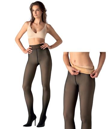 Collant donna effetto velato con calda felpa orsetto interna Gladys COD1787 - SITE_NAME_SEO
