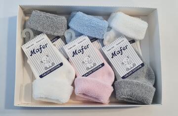 Set of 6 baby socks in warm fleece cotton BMC2572 Mafer - SITE_NAME_SEO