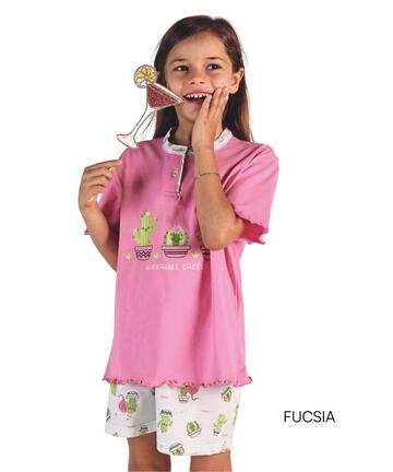 Pigiama corto da bambina in jersey di cotone Gary 3141 Tg.8-10 Anni - SITE_NAME_SEO