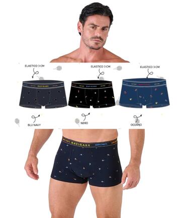 Boxer uomo moda in cotone elasticizzato Navigare 21682 - SITE_NAME_SEO