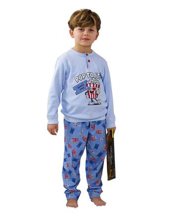 Pigiama da bambino in jersey di cotone caldo Gary 2200 3/7 anni - SITE_NAME_SEO