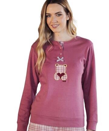 Pigiama donna in jersey di cotone caldo Irge MII2413