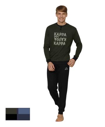 Kappa KMW25001 warmer Herren-Schlafanzug aus Baumwolljersey - SITE_NAME_SEO