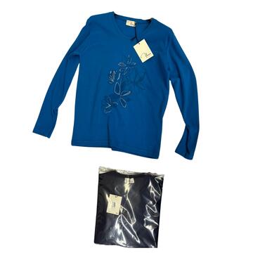 MAGLIA DONNA MANICA LUNGA INTERLOCK FLORA 2579  - SITE_NAME_SEO