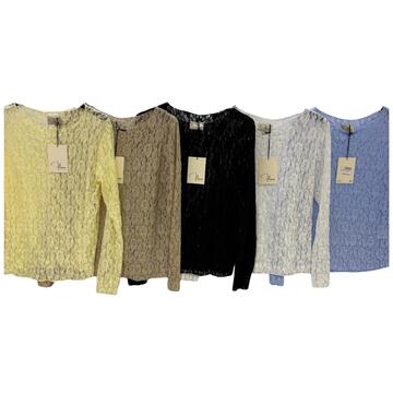 SUÉTER DE ENCAJE DE MANGA LARGA PARA MUJER FLORA 25939 - SITE_NAME_SEO