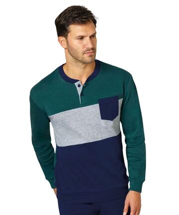 Pigiama uomo in jersey di cotone caldo Il Granchio GP2122 - SITE_NAME_SEO