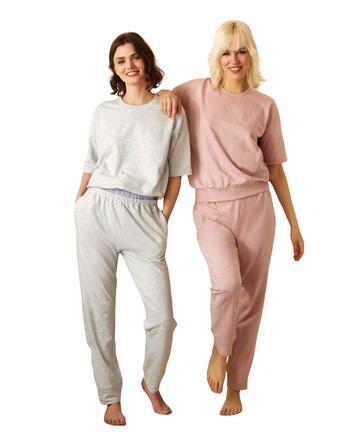 Jadea 3252 Damen-Frühlings-Homewear-Trainingsanzug aus gebürsteter Baumwolle - SITE_NAME_SEO