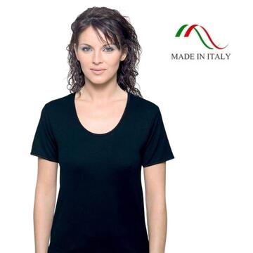 Maglia donna a manica corta in cotone interlock felpato Leable 326 - SITE_NAME_SEO