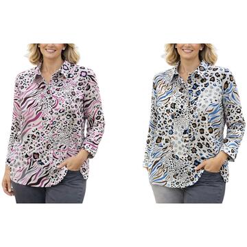 CAMICIA DONNA VISCOSA FLORA 32803 - SITE_NAME_SEO