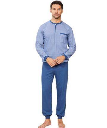 Pigiama uomo taglie forti in jersey di cotone con polsini Bip Bip 3784 Tg.58 - 60 - SITE_NAME_SEO