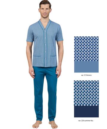 Pigiama uomo CALIBRATO aperto a manica corta in jersey di cotone Bip Bip 3798 Tg.58 - 60 - SITE_NAME_SEO