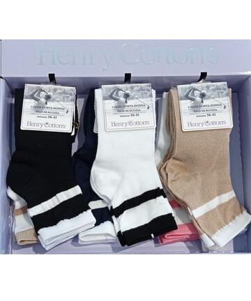 Henry Cotton's HF404 Kurze Damensocken aus Stretch-Baumwolle (1 Paar) - SITE_NAME_SEO