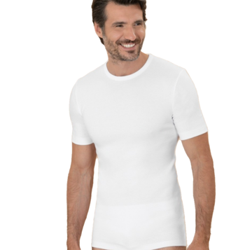 T-shirt uomo manica corta girocollo in cotone felpato Club88 420008 Bianco - SITE_NAME_SEO