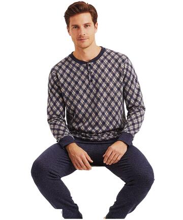 Pigiama uomo in caldo jersey di cotone lanato Pigiamiamoci 4220L - SITE_NAME_SEO