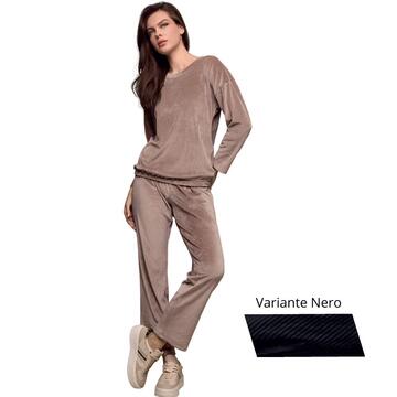 Tuta donna time soft velour Lormar TIM 454401  - SITE_NAME_SEO