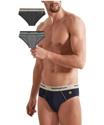 Nottingham 47576 TRI-PACK Stretch Cotton Men's Briefs - SITE_NAME_SEO