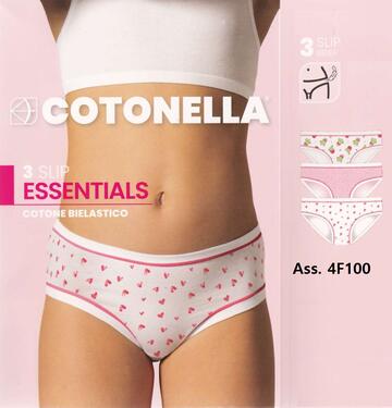 Girls' briefs in stretch cotton Cotonella AB104 (tri-pack) - SITE_NAME_SEO