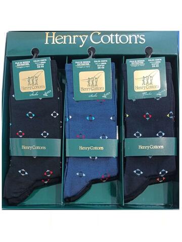 Men's short socks in stretch Scottish lisle Henry Cotton's HC524 1 PAIR - SITE_NAME_SEO