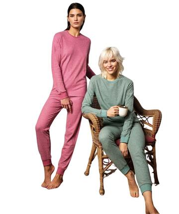 Pigiama donna in jersey di cotone caldo Jadea Home 5248 - SITE_NAME_SEO