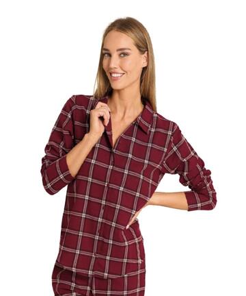 Pigiama donna aperto in caldo tessuto di flanella Jadea Home 5314 - SITE_NAME_SEO