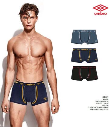 Boxer uomo in cotone elasticizzato Umbro UIB5421 - SITE_NAME_SEO