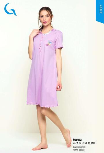Gary U55062 women's short-sleeved cotton jersey nightdress - SITE_NAME_SEO