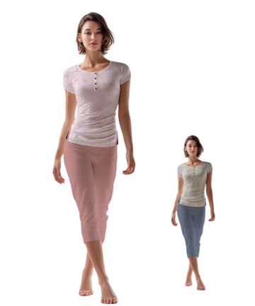 Pigiama donna a manica corta in jersey di cotone Cippi 5761 - SITE_NAME_SEO