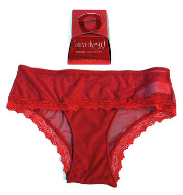 Emy Lovely Girl 5803 Damen-Slip aus rotem Tüll und Spitze - SITE_NAME_SEO