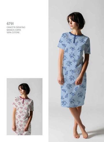 Cippi Smarty 6791 Women's Short-Sleeved Cotton Jersey Nightgown - SITE_NAME_SEO